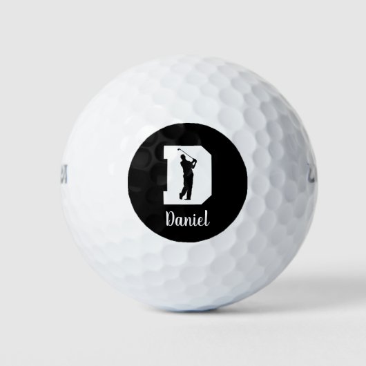 Balles De Golf Lettre Monogramme D Personnalisée (Devant)