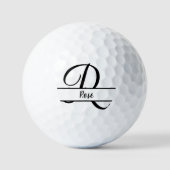 Balles De Golf Lettre Stylée R Monogramme Avec Nom Personnalisabl (Recto)