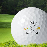 Balles De Golf lettres initiales . personnalisées<br><div class="desc">Un logo du club de golf avec initiales personnalisées</div>