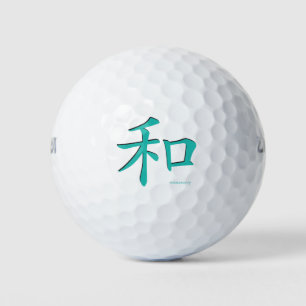 Balles De Golf Lettres Turquoise-SYMBOLE-chinois
