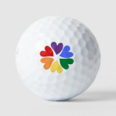 Balles De Golf LGBTQ FIDE Circle of Hearts Golf Balls (Devant)
