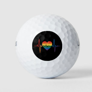 Balles De Golf LGBTQ Heartbeats Heartbeats Pride Gay Lesbian Tran