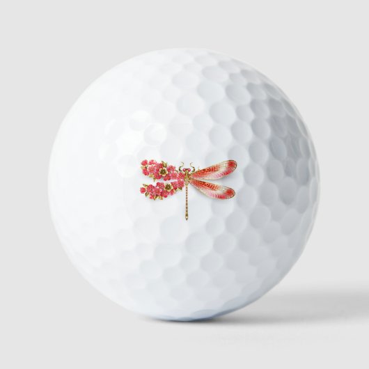 Balles De Golf libellule de fleurs avec sakura de bijoux (Recto)