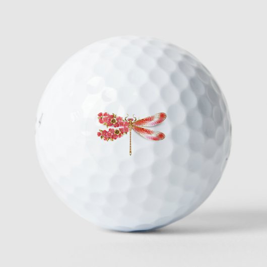 Balles De Golf libellule de fleurs avec sakura de bijoux (Devant)