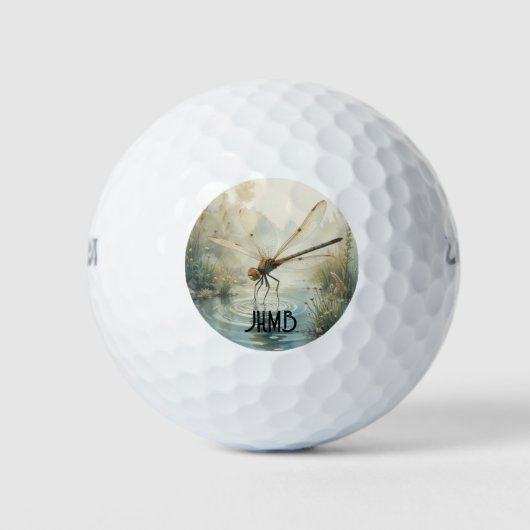 Balles De Golf Libellule monogramme Libellules (Devant)