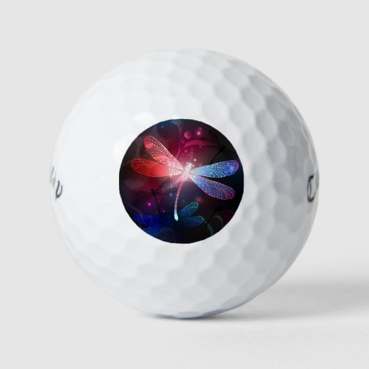 Balles De Golf Libellule rouge lumineuse (Devant)