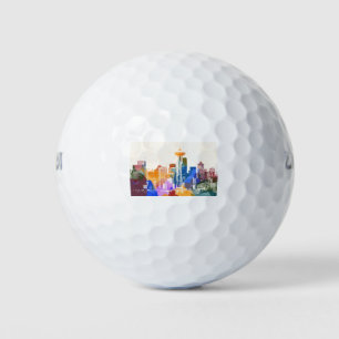 Balles De Golf Ligne aérienne colorée Seattle