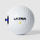 Balles De Golf Ligne bleue mince - version Canada (Logo)
