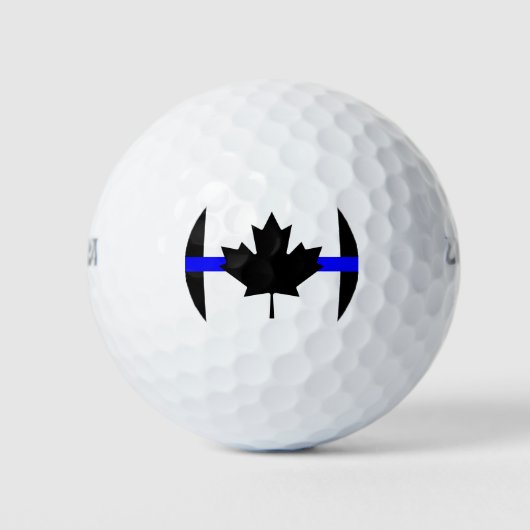 Balles De Golf Ligne bleue mince - version Canada (Devant)