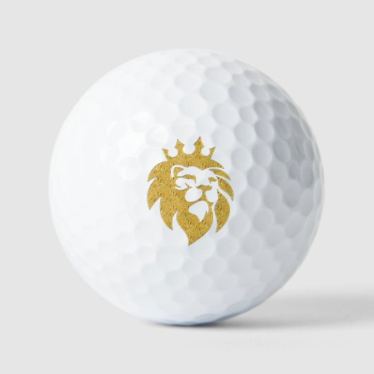 Balles De Golf Lion Avec Couronne - Style Or 1 (Recto)
