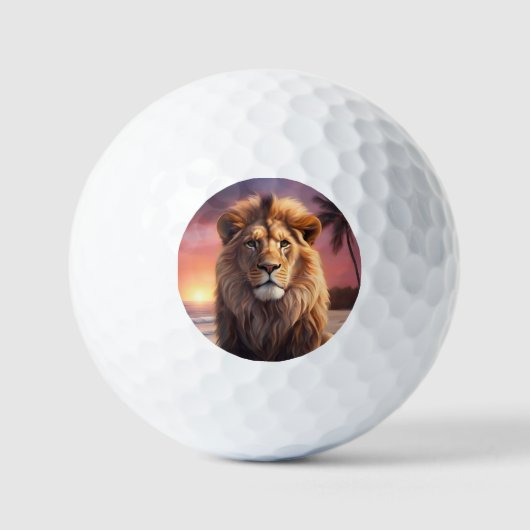 Balles De Golf Lion sur la plage (Recto)