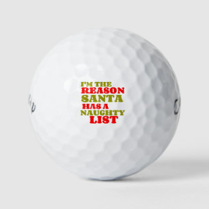 BALLES DE GOLF LISTE DES RAISONS PÈRE NOËL NAUGHTY