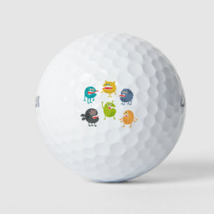 Balles De Golf Little cute funny monsters