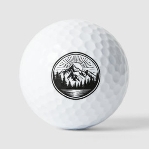Balles De Golf Logo Aventure Montagne Badge Camping Extérieur