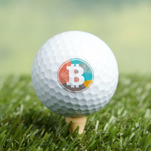 Balles De Golf Logo Bitcoin Pastel Pop Art Halftone (T-shirt Insitu)