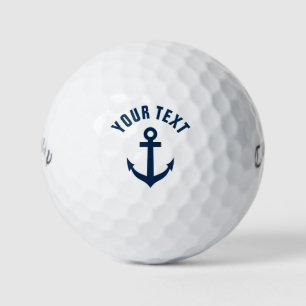 Balles De Golf Logo d'ancre nautique personnalisé jeu de cadeaux
