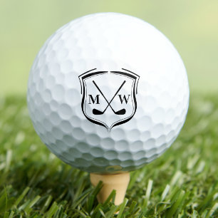 Balles De Golf Logo de blason monogramme personnalisé