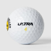 Balles De Golf Logo de golfeur cool sur jaune (Logo)