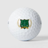 Balles De Golf "Logo de la crête de golf avec Initiales Monogramm (Devant)