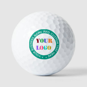 Balles De Golf Logo de l'entreprise et timbres texte Golf Balls M