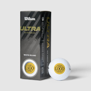Balles De Golf Logo de société personnalisé moderne jaune marqué