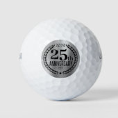 Balles De Golf Logo d'entreprise du 25e anniversaire de l'argent (Devant)