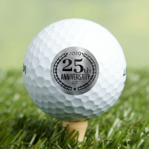 Balles De Golf Logo d'entreprise du 25e anniversaire de l'argent