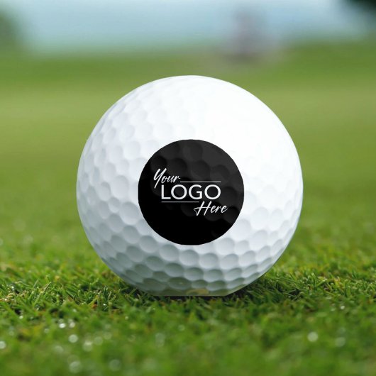 Balles De Golf Logo d'entreprise moderne noir