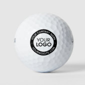 Balles De Golf Logo d'entreprise personnalisé Nom noir blanc prom (Devant)