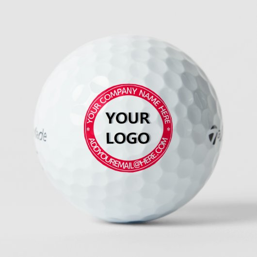 Balles De Golf Logo d'entreprise Texte Promo Golf Balls Modèle (Recto)