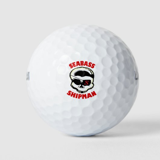 Balles De Golf Logo du petit crâne (Devant)
