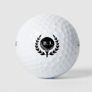 Balles De Golf Logo en noir blanc personnalisé