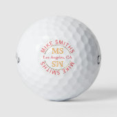Balles De Golf Logo Golf-Player Red Monogramme (Devant)