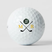Balles De Golf Logo Mark with Yellow Initials Custom (Recto)