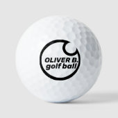 Balles De Golf Logo noir moderne (Recto)