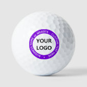Balles De Golf Logo personnalisé et timbres texte Boules de golf  (Recto)