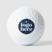 Balles De Golf Logo Simple Bleu Moderne (Recto)