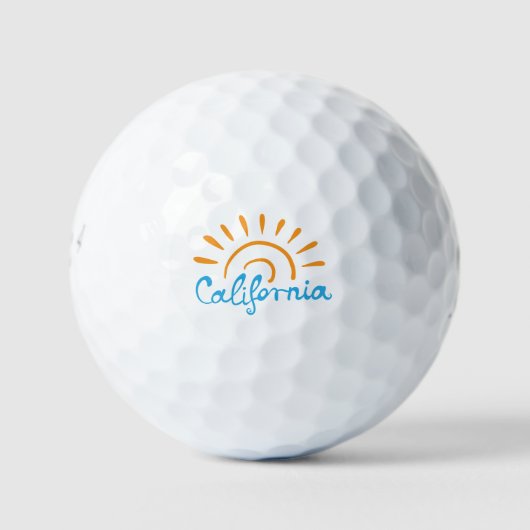 Balles De Golf Logo Sunny California (Devant)