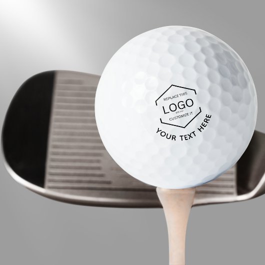 Balles De Golf Logo Texte Blanc Arrière - plan Entreprise Promoti
