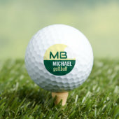 Balles De Golf Logo vert moderne (nom avec initiales) (T-shirt Insitu)