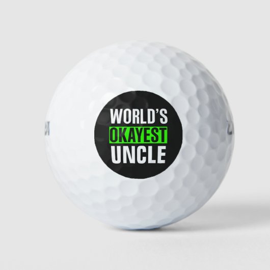 Balles De Golf L'oncle le plus Okayest du monde (Devant)
