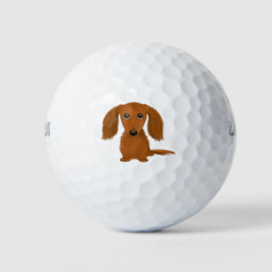 Balles De Golf Long Haired Dachshund Doxie mignon chien de dess