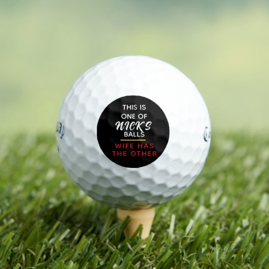 Balles De Golf Lost Ball Message Golf Balls - Funny Personalized (T-shirt Insitu)