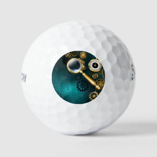 Balles De Golf Loupe en style Steampunk (Recto)