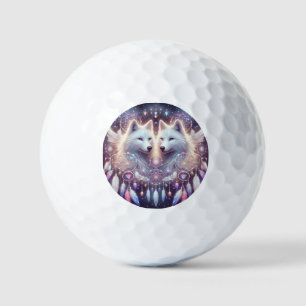 Balles De Golf Loups blancs de style bohème et Dreamcatcher