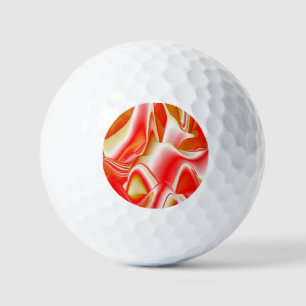 Balles De Golf Love and Gold Abstrait 3D Rainbowart