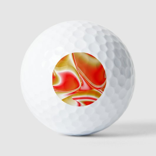 Balles De Golf Love and Gold Abstrait 3D Rainbowart (Recto)