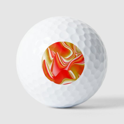 Balles De Golf Love and Gold Abstrait 3D Rainbowart (Recto)