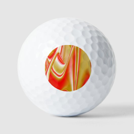 Balles De Golf Love and Gold Abstrait 3D Rainbowart (Recto)