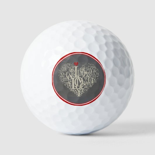 Balles De Golf Love Golf Ball (Recto)